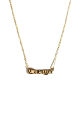 Classic Old English Name/Number Necklace