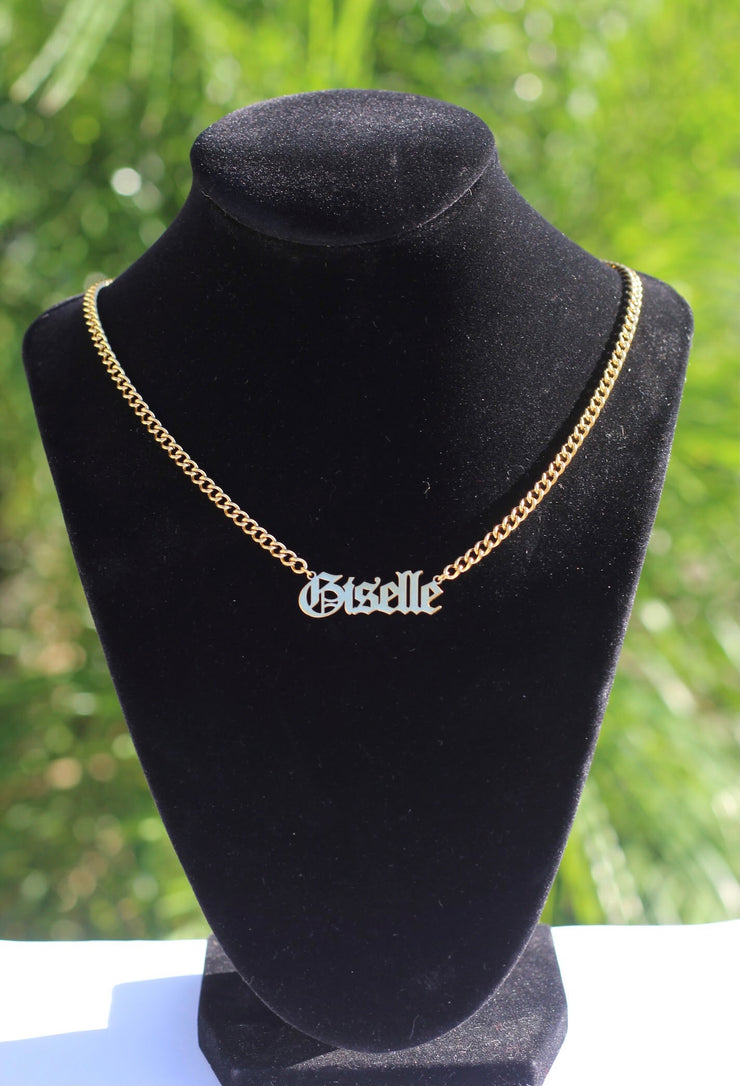 Curb Chain Name Necklace